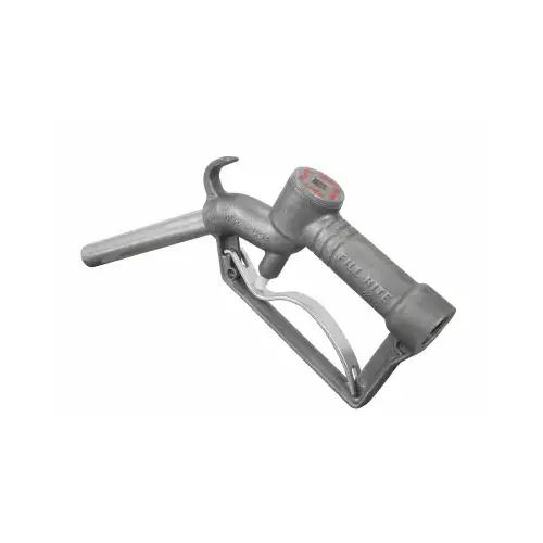 Fill-Rite FRHMN075S Fill-Rite FRHMN075S/NO75UMN Manual Nozzle with Hook, 3/4 in, FNPT, Aluminum, Silver