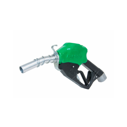 Fill-Rite N100DAU12G Automatic Fuel Nozzle with Hook, 1 in, NPT, Aluminum, Green