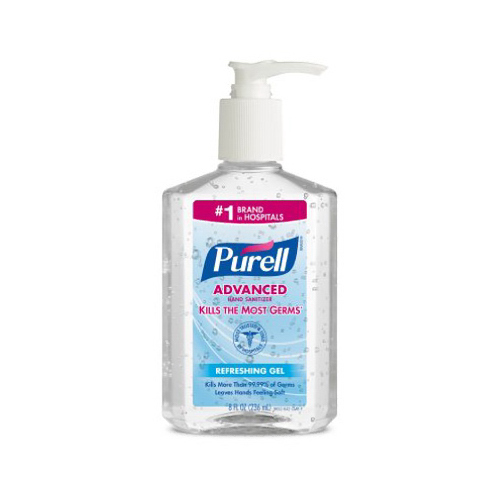 PURELL 3015-12-CMR 4102-12-S Advanced Hand Sanitizer, Citrus, Clear, 8 oz Pump Bottle