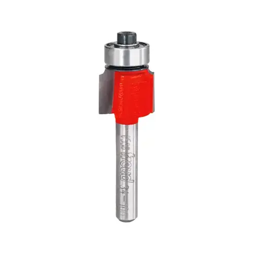 Router Bit, 5/8 in Dia Cutter, 2-3/16 in OAL, 1/4 in Dia Shank, 2-Cutter, Carbide
