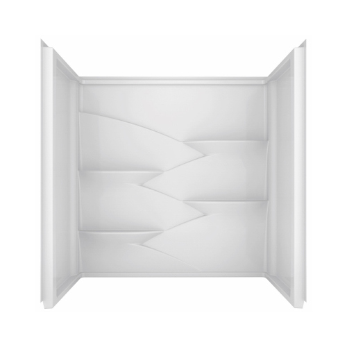 Laurel Bathtub Wall Set, Bright White Gloss, Acrylic, 60 x 32-In., 3-Pc.