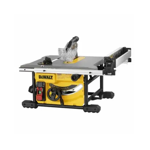 Compact Jobsite Table Saw, 120 VAC, 15 A, 8-1/4 in Dia Blade, 5/8 in Arbor, 12 in Rip Capacity Left Black/Yellow