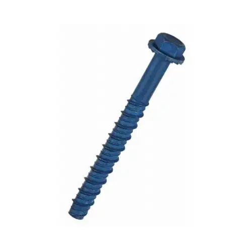 Buildex Tapcon 11414 3/8" x 4" Screw Anchor, Hex Drive, Steel, Metallic - pack of 10