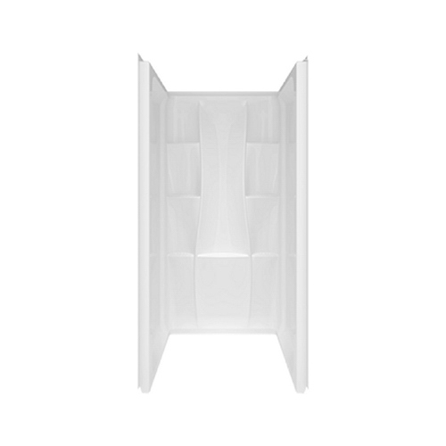 Delta 40064 Classic 400 36 in. x 36 in. x 74 in. Direct-to-Stud Alcove Shower Surround in White