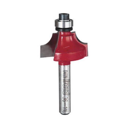 Router Bit 1-1/8" D X 1/4" X 2-3/16" L Carbide Beading