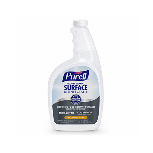 PURELL 3342-06-XCP6 Professional Surface Disinfectant, 32 fl-oz Capped Bottle with 2 Spray Triggers, Liquid, Citrus - pack of 6
