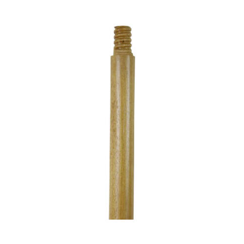 QUICKIE 54109 Broom Handle, 15/16 in Dia, 60 in L, Threaded, Wood Lacquered