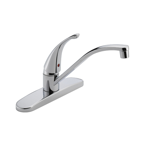 Delta P188200LF Peerless Tunbridge Series Kitchen Faucet, 1.8 gpm, Chrome Plated, Deck Mounting, Lever Handle