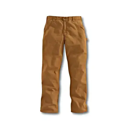 Dungaree Work Pants, Washed Duck, Loose Original Fit, Brown, 40 x 30-In.