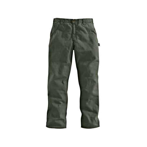 Dungaree Work Pants, Washed Duck, Loose Original Fit, Moss, 30 x 32-In.