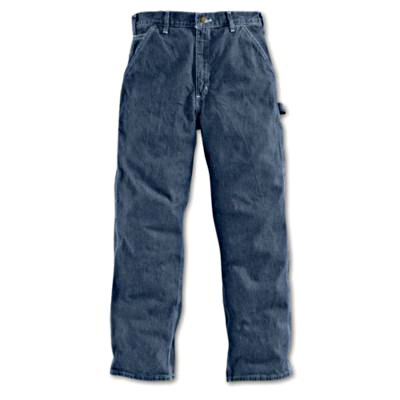 CARHARTT B13-DST-33X32 Dungaree Work Pants, Denim, Loose Original Fit, Dark Stone, 33 x 32-In.