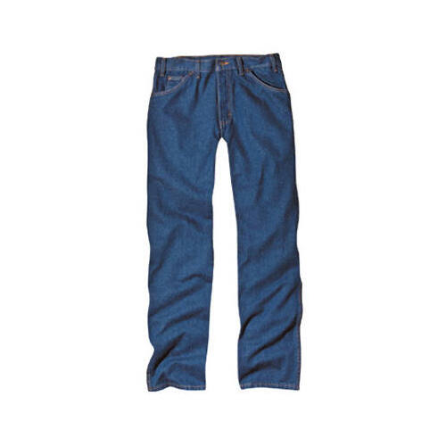 WILLIAMSON DICKIE MFG. 9393RNB3232 5-Pocket Jeans, Rinsed Denim, Regular Fit, Men's 32 x 32-In.