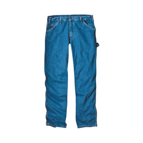 WILLIAMSON DICKIE MFG. 1993SNB3032 Carpenter Jeans, Stonewash Denim, Relaxed Fit, Men's 30 x 32-In.