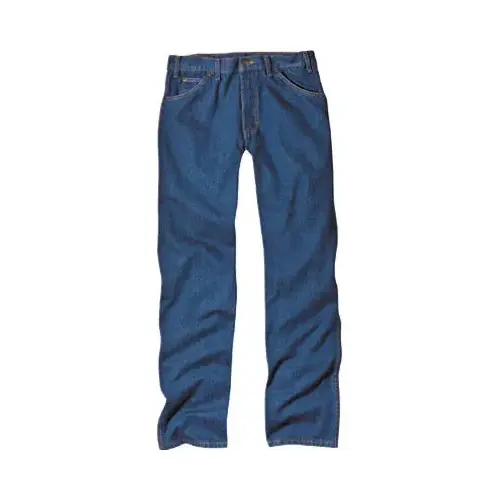 WILLIAMSON DICKIE MFG. 9393RNB3630 5-Pocket Jeans, Rinsed Denim, Regular Fit, Men's 36 x 30-In.