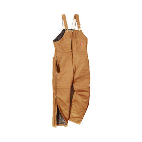 Insulated Bib Overalls, Regular Fit, Brown Duck, Men's Medium