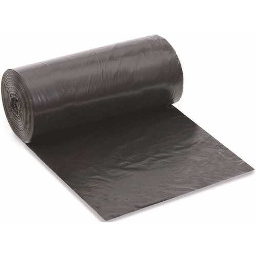 60 Gal. 0.9 mil 38 in. x 58 in. Black Can Liner - pack of 100