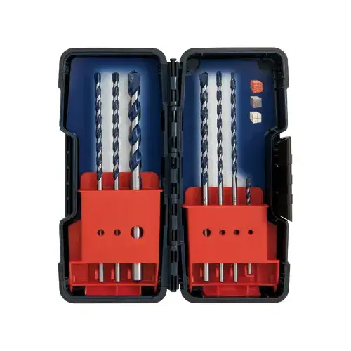 BlueGranite Turbo Drill Bit Set, 7-Piece, Carbide