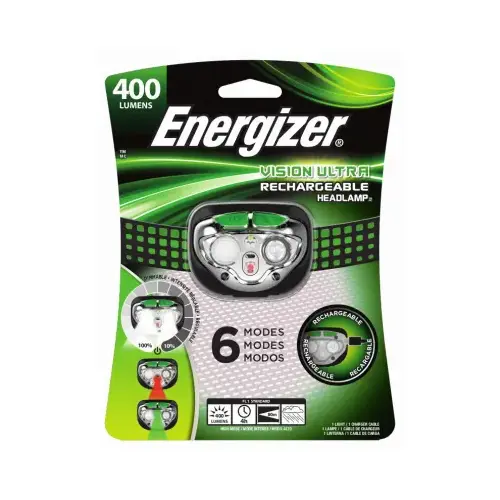 Energizer ENHDFRLP ENDHDFRLP Headlight, LED Lamp, 400 Lumens Black/Green