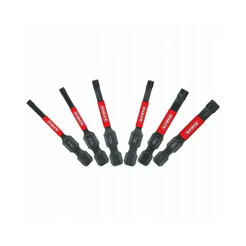 2 In. Torx Impact Screwdriver Bit Set (6-Piece)