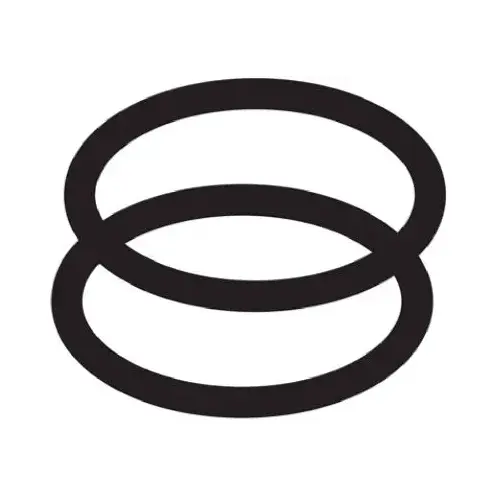 Faucet O-Ring, 1-1/4 in Dia, Rubber, For: 100, 200, 300 and 400 Series Non-DST Single Handle Faucets Pair Black