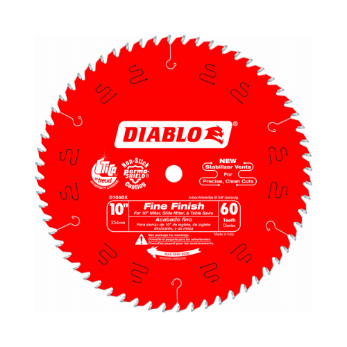 Diablo D1060X CIRC SAW BLADE 10IN 60T FINISH Perma-Shield