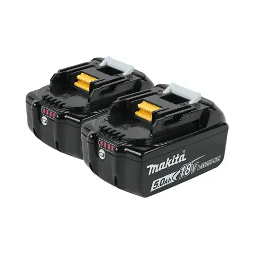 18-Volt LXT Lithium-Ion High Capacity Battery Pack 5.0Ah with LED Charge Level Indicator - Pair Black