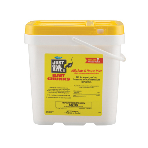 Just One Bite Mouse and Rat Killer, Solid, 2 oz Pail