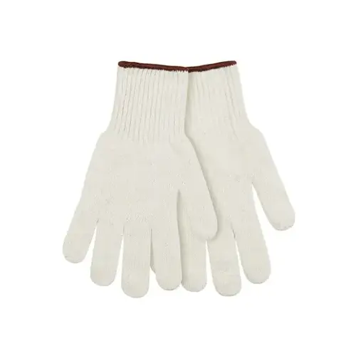 Heavyweight Work Gloves, Polyester Cotton, White, Men's XL - pack of 12