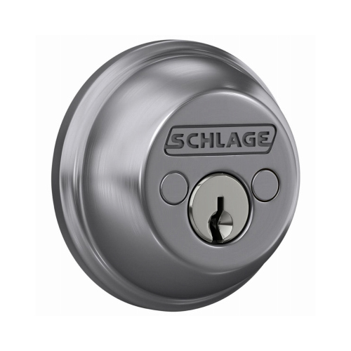 Schlage Lock Company B62CSG626 Double-Cylinder Deadbolt Lock, Satin Chrome
