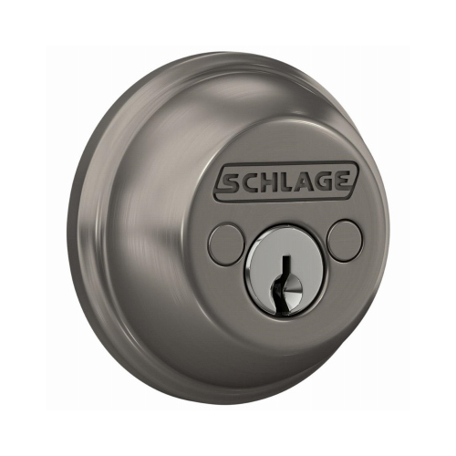 Schlage Lock Company B62NG619 Double-Cylinder Deadbolt Lock, Satin Nickel