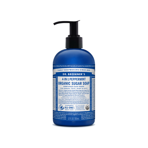 Sugar Scrub Dr. Bronner's Organic Peppermint Scent 12 oz - pack of 12