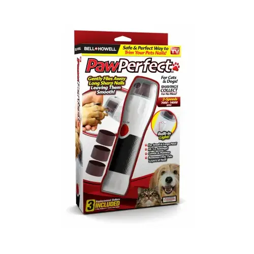 Bell + Howell 2337 Nail Trimmer Paw Perfect White Cat/Dog White