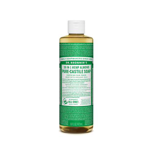 Dr. Bronner's CSAL16 Pure-Castile Liquid Soap Organic Almond Scent 16 oz