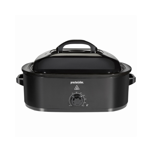 Roaster Oven Black Aluminized Steel 18 qt Black