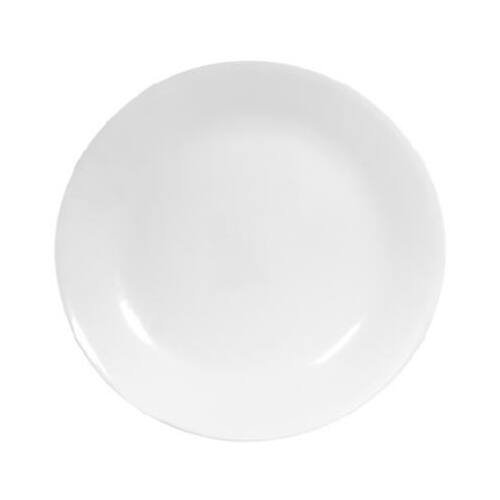 Dinner Plate White Glass Winter Frost White 10-1/4" D White - pack of 6