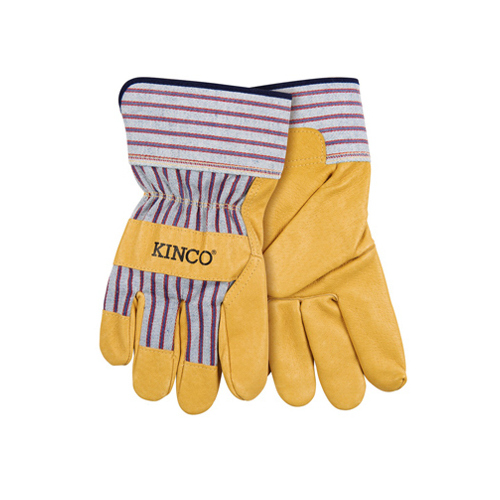 Kinco 1917-L Palm Gloves Men's Indoor/Outdoor Yellow L Yellow