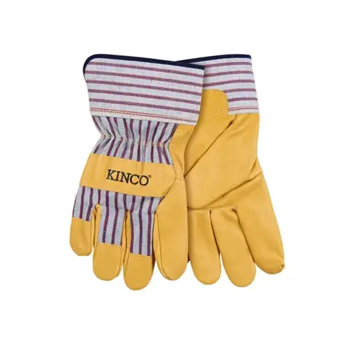 Men's Large Golden Premium Grain Pigskin Palm Glove Yellow