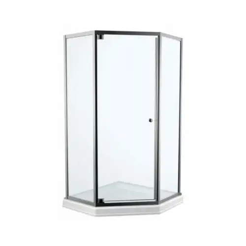 Shower Door 67-1/2" H X 26" W Chrome Clear Framed Chrome