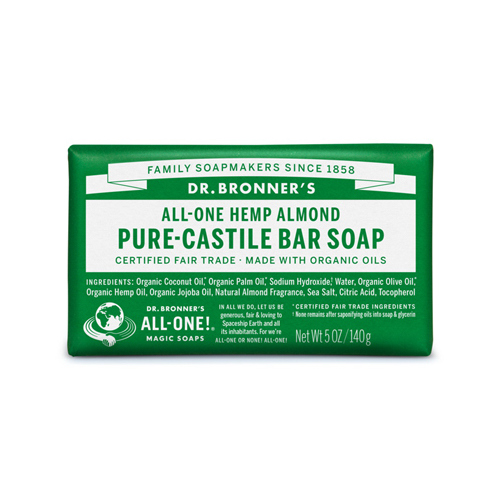 Dr. Bronner's OBAL05-XCP12 Pure-Castile Bar Soap Dr. Bronner's Organic Almond Scent 5 oz - pack of 12