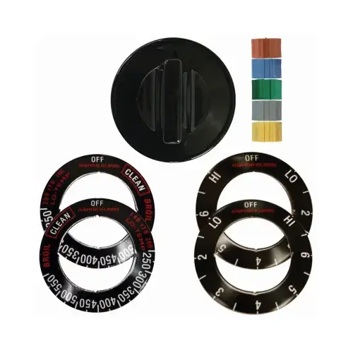 Range Kleen 8111 Black Electric Range & Oven Knob Kit