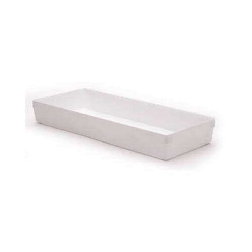 Rubbermaid 2918-rd-wht 15 x 6 x 2 White Plastic Drawer Storage Organizers - Quantity of 6