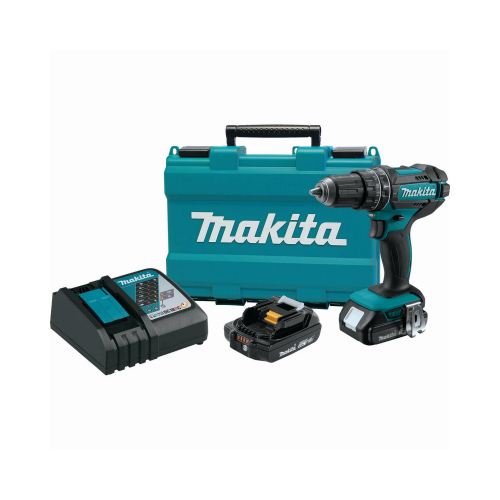 Makita XPH10R Cordless Compact Hammer Drill 18 V 1/2" Brushed Kit (Battery & Charger)