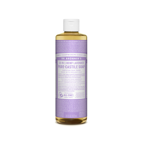 Pure-Castile Liquid Soap Dr. Bronner's Organic Lavender Scent 16 oz - pack of 12