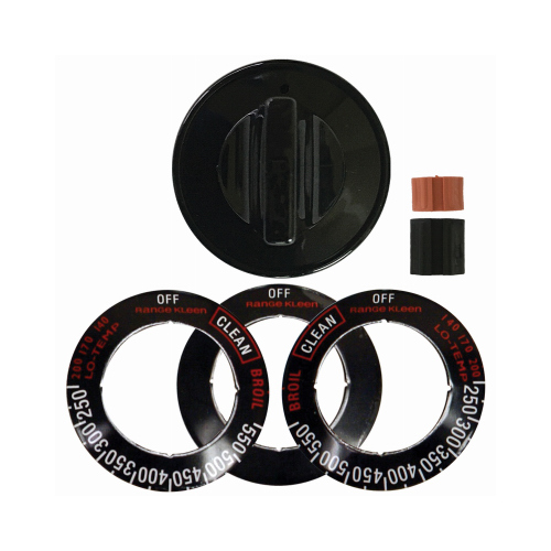 Range Kleen 8211 Replacement Knob Kit Plastic Black