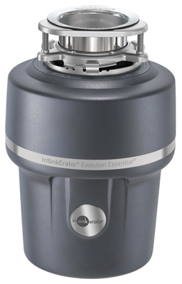 InSinkErator 79361K-ISE Garbage Disposal with Power Cord Evolution Essential 3/4 HP Continuous Feed Gray