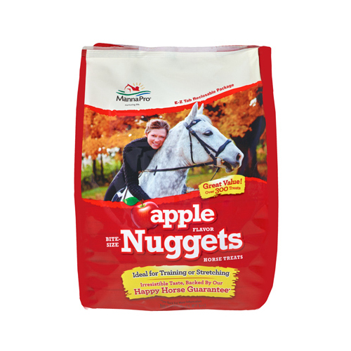 MANNA PRO PRODUCTS LLC 1000005 Apple Nugget Bite Size Horse Treats, 4-Lb.