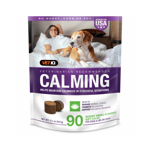 SERGEANT'S PET 00131 Calming Soft Chew Treats for Dogs, Hickory Smoke Flavored, 90 Count, 11.1-oz.