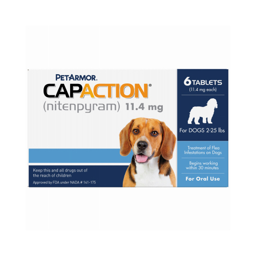 SERGEANT'S PET 03107 CapAction Fast-Acting Oral Flea Treatment for Small Dogs, 6 Doses, 11.4 mg