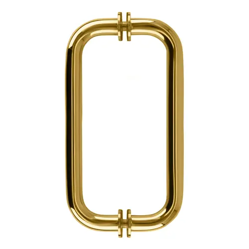 CRL BM8X8BR Polished Brass 8" BM Series Tubular Back-to-Back Pull Handle