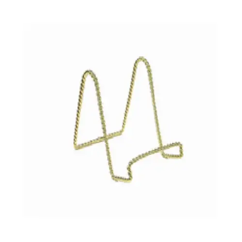 Tripar 23-1243 3 In. Brass Twisted Wire Plate Stand Gold